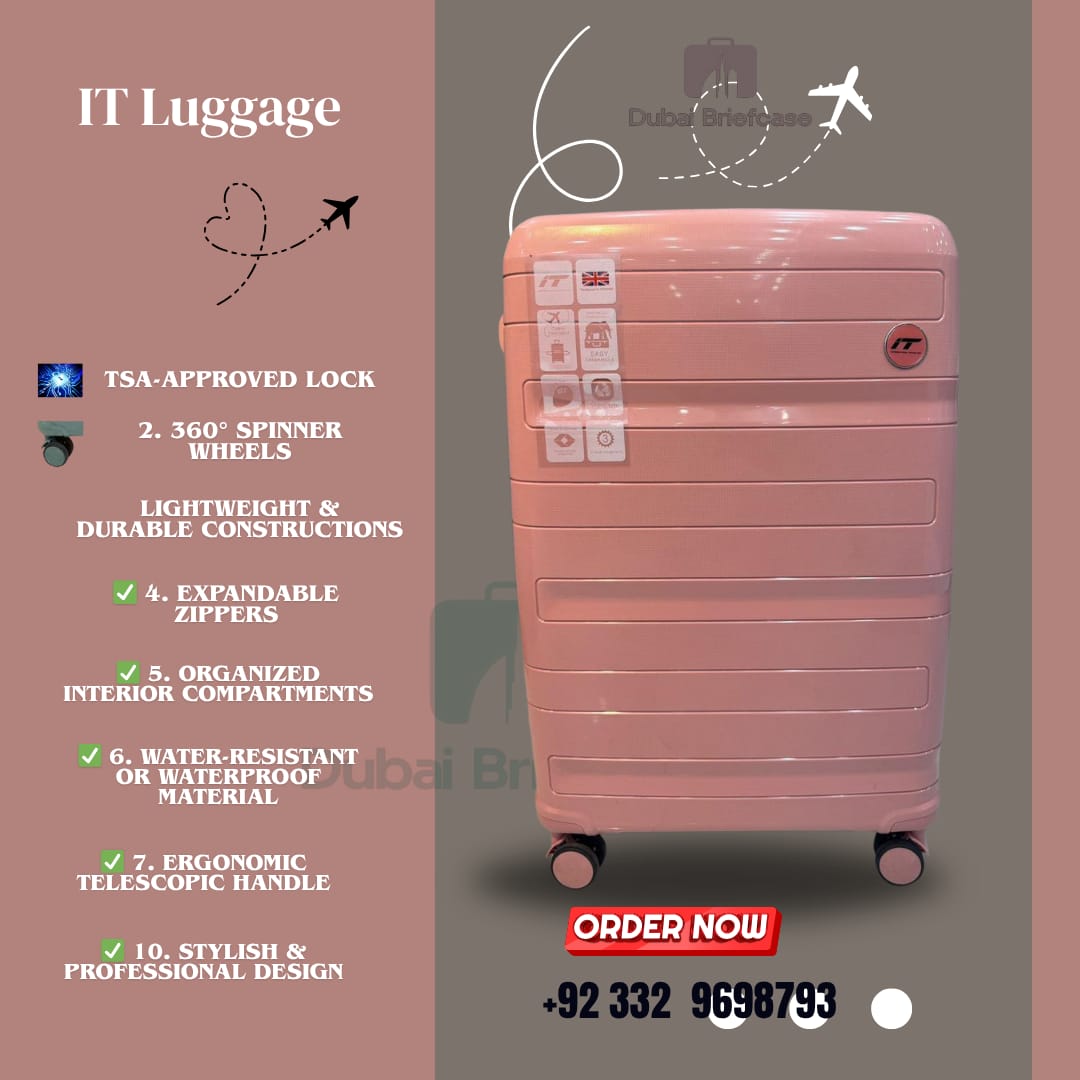 IT Luggage Soft Pink Hardshell Spinner Suitcase Set Lightweight Durable